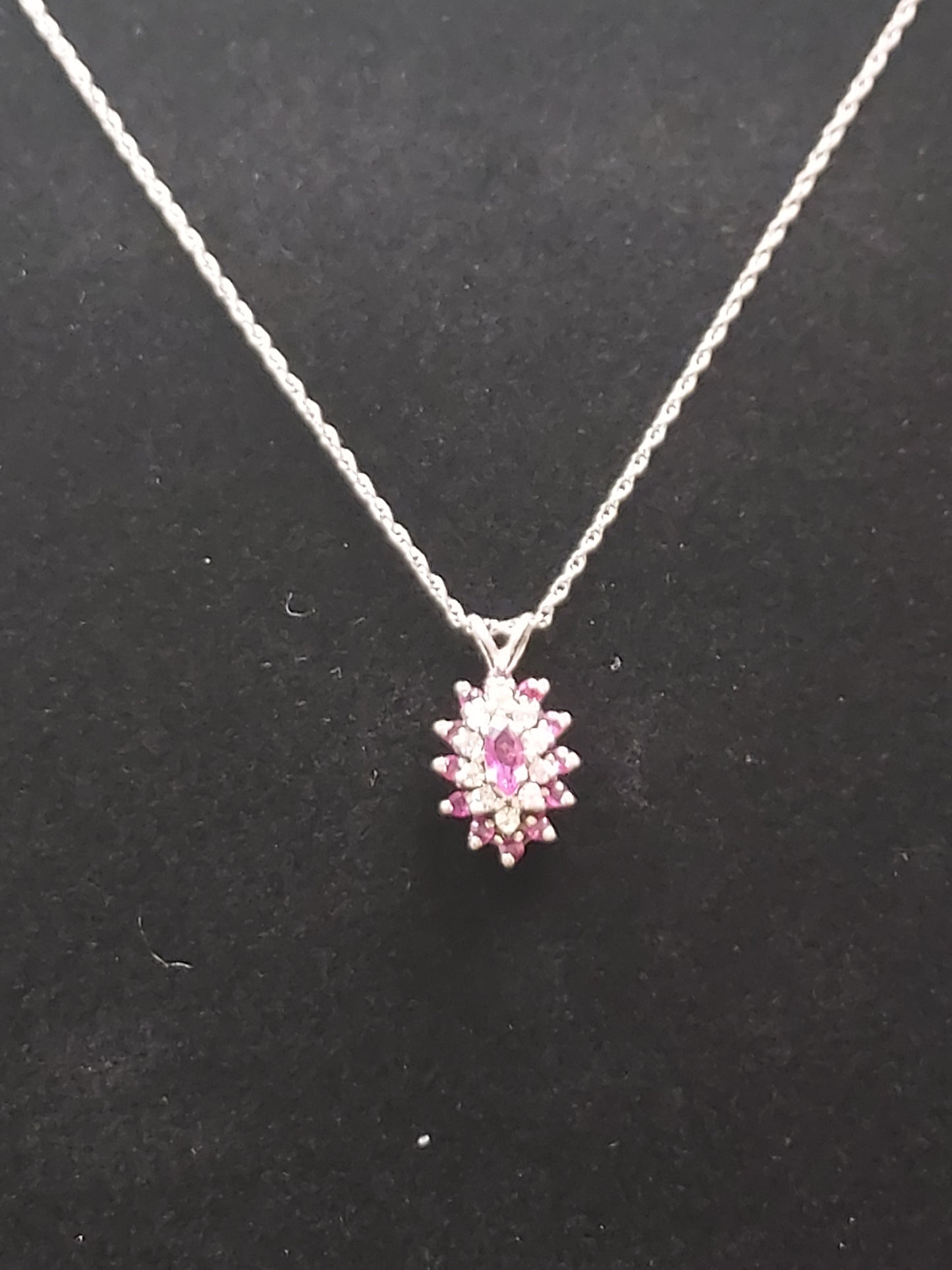 Womens Ruby & Diamond Neckless