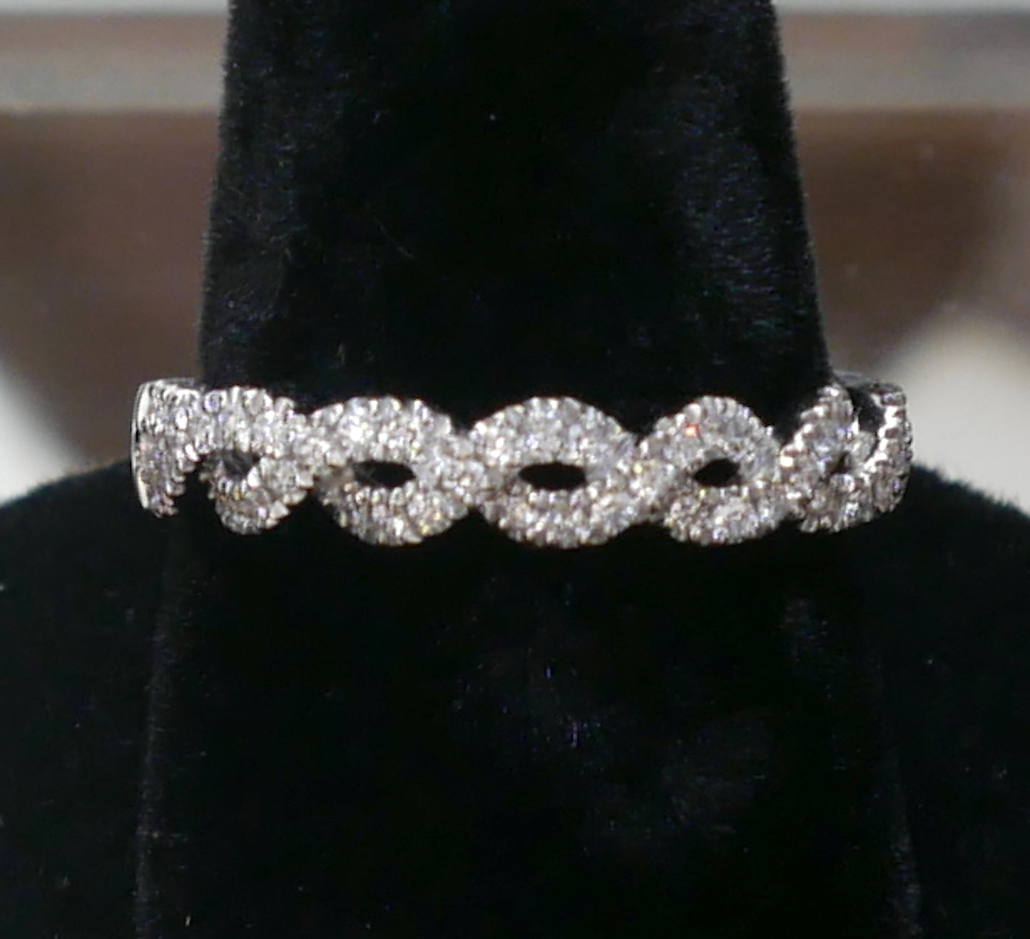 .60 Carat Diamond 14K White Gold Braided Wedding Band
