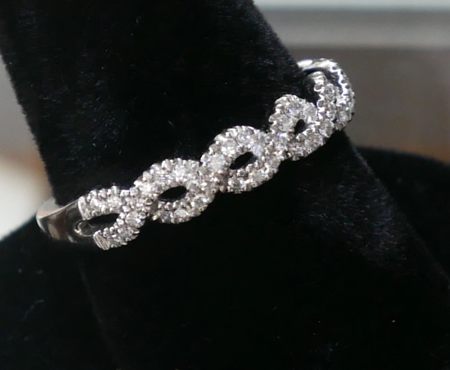 .60 Carat Diamond 14K White Gold Braided Wedding Band