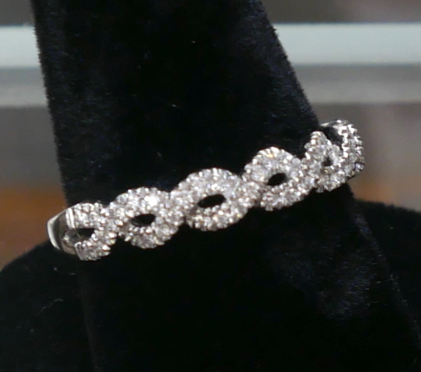 .60 Carat Diamond 14K White Gold Braided Wedding Band